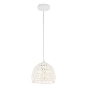 JONATHAN Y - 8.3" Campana Bohemian Modern Woven Rope/Iron LED P White